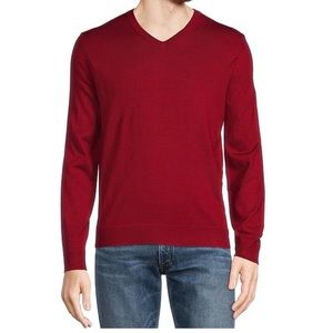 Mens Murano Red V neck Sweater - size medium